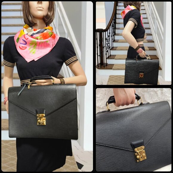 Louis Vuitton Black Epi Briefcase - Picture 16 of 17